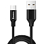Кабель USB - MicroUSB для зарядки 1 м 2A плетеный Baseus Yiven черный
