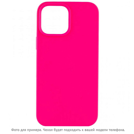 Чехол для iPhone 15 Pro силиконовый Digitalpart Silicone Case ярко-розовый