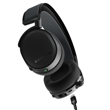 Наушники беспроводные SteelSeries Arctis 7+ полноразмерные с микрофоном игровые черные