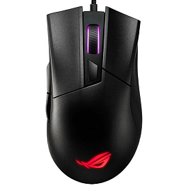 Мышь проводная USB оптическая Asus ROG Gladius II Core с подсветкой 6 кнопок 6200 dpi игровая черная