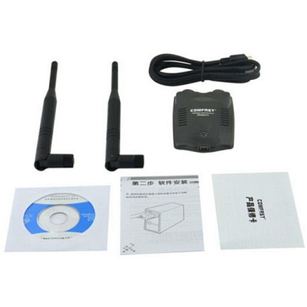 WI-FI USB-адаптер выносной с двойной антенной 300 Мбит/ Comfast CF-WU7200ND