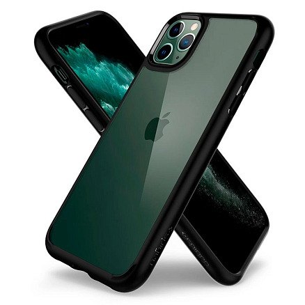 Чехол для iPhone 11 Pro гибридный Spigen SGP Ultra Hybrid прозрачно-черный матовый