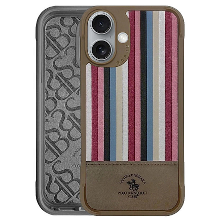 Чехол для iPhone 16 гибридный Santa Barbara Polo & Racquet Club Isaac шампань