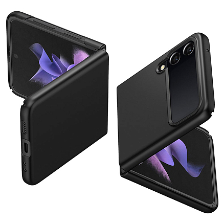 Чехол для Samsung Galaxy Z Flip 3 пластиковый ультратонкий Spigen Air Skin черный