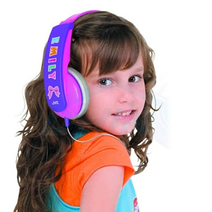 Наушники для детей JVC HA-KD5 накладные розовые с фиолетовым