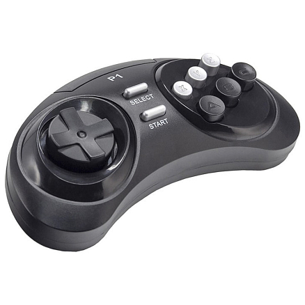 Игровая приставка Retro Genesis Modern Wireless 16Bit 300 игр с двумя беспроводными геймпадами черная