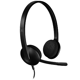 Наушники Logitech H340 для компьютера накладные с микрофоном в USB порт