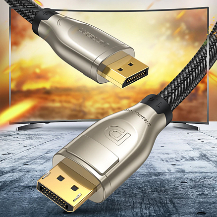 Кабель DisplayPort - DisplayPort (папа - папа) длина 1 м 8K версия 1.4 Ugreen DP112 черный