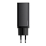 Зарядное устройство сетевое с двумя Type-C входами 3А 65W Baseus GaN2 Lite (быстрая зарядка QC, PD) черное