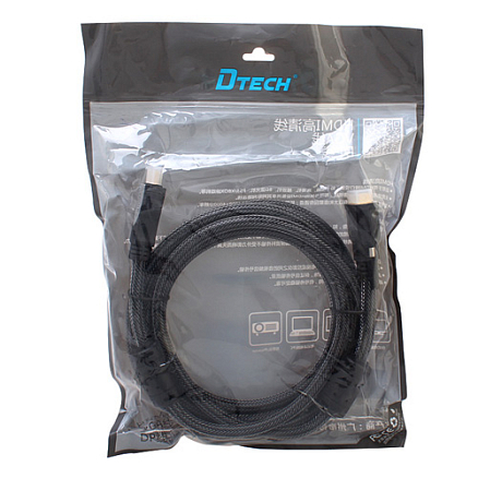 Кабель DVI-D - HDMI (папа-папа) 3 м версия 1.4 Dtech DT-HD1030 с ферритами