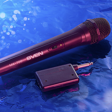 Микрофон беспроводной для караоке Sven MK-700 черный