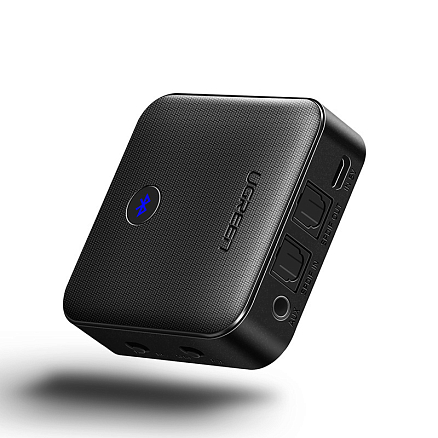 Bluetooth аудио адаптер (ресивер + трансмиттер) SPDIF Toslink + 3,5 мм aptX Ugreen CM144 V5.0 черный