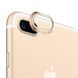 Защитное кольцо на камеру для iPhone 7 Plus, 8 Plus золотистое