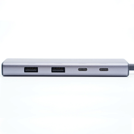 Хаб (разветвитель) Type-C - HDMI 8K, 2 х Type-C, 2 х USB 3.2 Ugreen CM500 серый