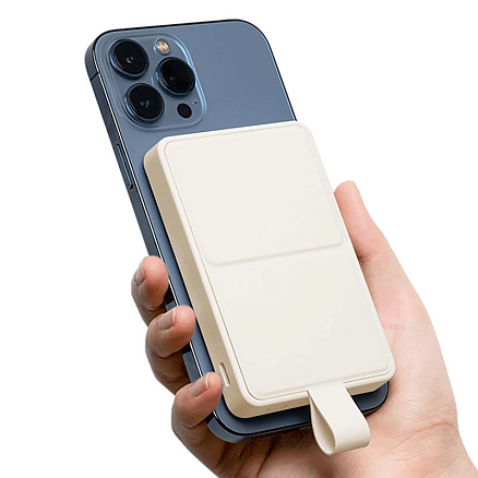 Внешний аккумулятор Xiaomi Magnetic Power Bank BHR9074GL с беспроводной зарядкой MagSafe 6000мАч 15Вт бежевый