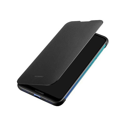 Чехол для Huawei Y7 2019 кожаный оригинальный Flip Cover черный