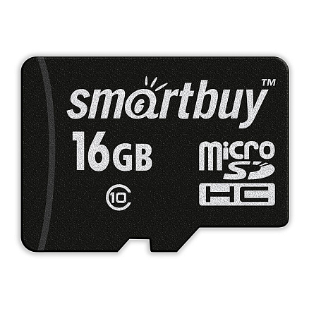 Карта памяти Smartbuy SB16GBSDCL10 MicroSDHC 16Gb Class 10 с адаптером SD