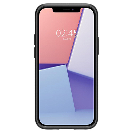 Чехол для iPhone 12 Mini гелевый Spigen Liquid Air матовый черный