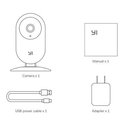 IP камера видеонаблюдения Xiaomi MiJia YI 1080p белая