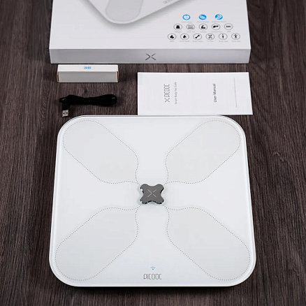 Умные весы Picooc S3 V2 (Wi-Fi, Bluetooth) размер 33x33 белые