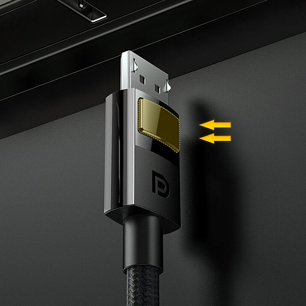 Кабель DisplayPort - DisplayPort (папа - папа) длина 1,5 м 8K 60Hz 4K 144Hz версия 1.4 плетеный Ugreen DP114 черный