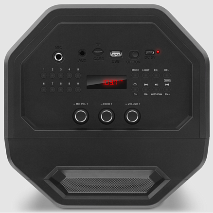 Портативная колонка Sven PS-670 с подсветкой, FM-радио, USB и поддержкой MicroSD карт черная