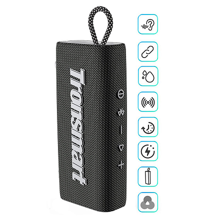 Портативная колонка Tronsmart Trip с защитой от воды черная