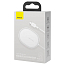 Беспроводная магнитная зарядка MagSafe для iPhone 15W с Type-C Baseus Light BS-W518 WXQJ-02 белая