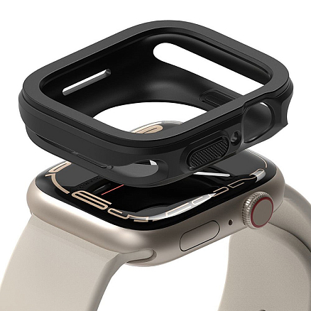 Чехол для Apple Watch 7 45 мм гелевый Ringke Air черный