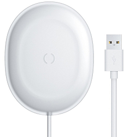 Беспроводная зарядка для телефона 15W Baseus Jelly (быстрая зарядка) белая