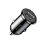 Зарядное устройство автомобильное с двумя USB входами 4.8A Baseus Grain Pro черное