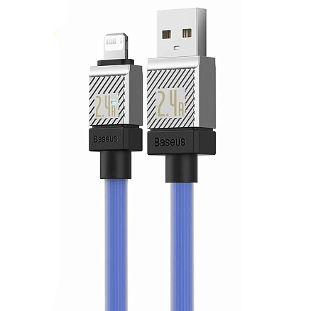 Кабель USB - Lightning для зарядки iPhone 1 м 2.4A Baseus CoolPlay CAKW000403 синий