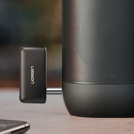 Bluetooth аудио адаптер (ресивер) в разъем 3,5 мм aptX Ugreen CM127 с громкой связью черный