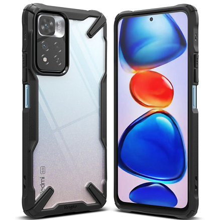Чехол для Xiaomi Redmi Note 11 Pro+ гибридный Ringke Fusion X со светящимися вставками черный