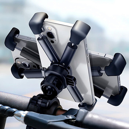 Держатель на руль велосипеда для телефона до 6.7 дюйма Baseus Quick to take cycling Holder черный