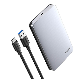 Корпус для внешнего жесткого диска Type-C 3.1 Gen2 (6 Gbps) Ugreen CM300 серый