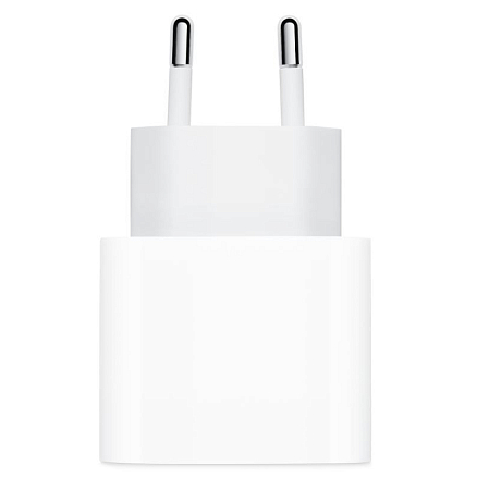 Зарядное устройство сетевое Type-C 20W Apple MHJE3ZMA/A AR оригинальное (быстрая зарядка PD) белое