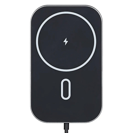 Держатель автомобильный на панель и в решетку обдува с беспроводной зарядкой MagSafe (быстрая) TFN MagAero Car черный