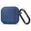 Чехол для наушников AirPods 3 силиконовый с карабином Spigen Silicone Fit темно-синий