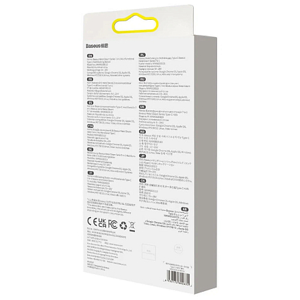 Хаб (разветвитель) Type-C - HDMI, 2 х USB 3.0, Type-C, Type-C PD, SD, microSD Baseus Gleam Series серый