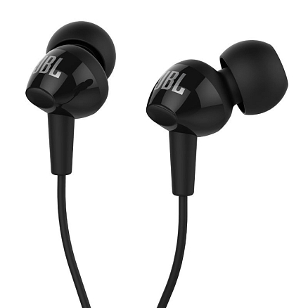 Наушники JBL C100SI вакуумные с микрофоном черные