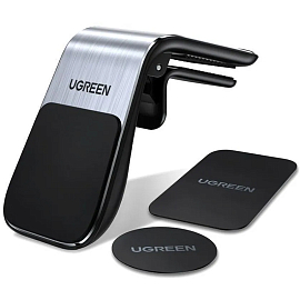 Держатель автомобильный в решетку обдува магнитный Ugreen LP290 серебристый