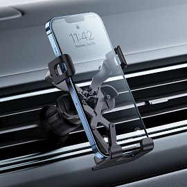 Держатель автомобильный в решетку обдува Baseus Car Mount Lite черный