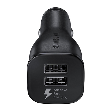 Зарядное устройство автомобильное с двумя USB входами 2А и microUSB кабелем Samsung EP-LN920BBEGRU черное