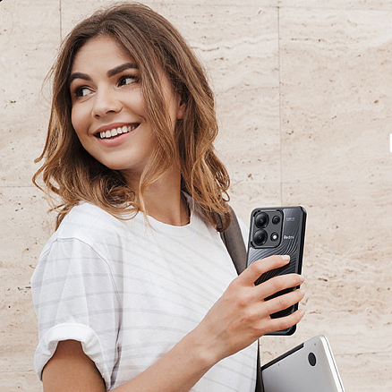 Чехол для Xiaomi Redmi Note 13 4G гибридный Dux Ducis Aimo прозрачно-черный