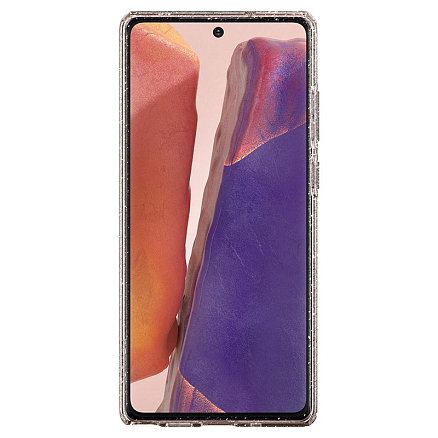Чехол для Samsung Galaxy Note 20 гелевый с блестками Spigen Liquid Crystal Glitter прозрачный