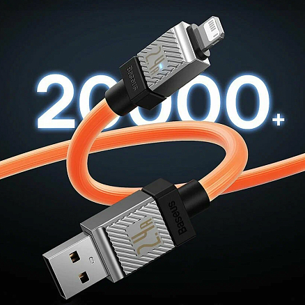 Кабель USB - Lightning для зарядки iPhone 2 м 2.4A Baseus CoolPlay CAKW000507 оранжевый