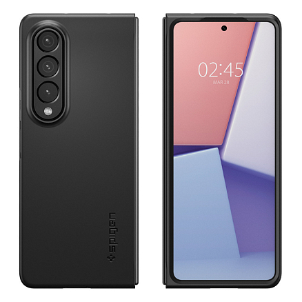 Чехол для Samsung Galaxy Z Fold 4 пластиковый ультратонкий Spigen Air Skin черный