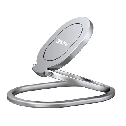 Держатель для телефона на палец Baseus Rails серебристый