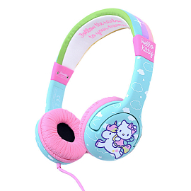 Наушники для детей OTL накладные Hello Kitty мятные